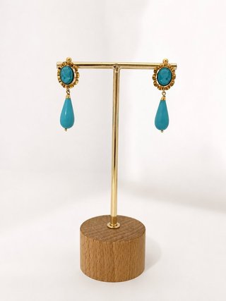 Pendientes de Oro 18 Quilates ,Coral MAD-TRA1927