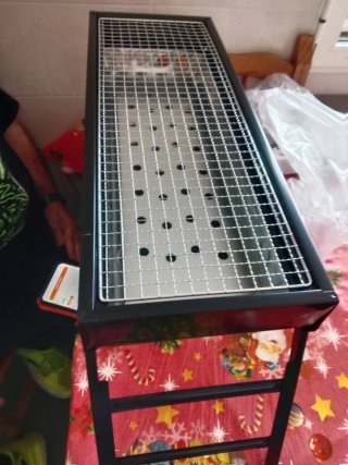 Barbacoa plegable metal negra