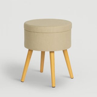 Tiaré - Sgabello poggiapiedi colore beige stile moderno