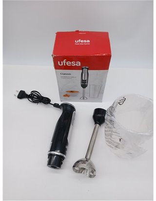 Ufesa BP3442 Batidora de Mano - 600 W - Función Turbo - 2 Cuchillas y Pie en Acero Inoxidable - Diseño Ergonómico y Anti Salpicadura