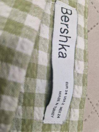 Pantalones de cuadros verdes y blancos