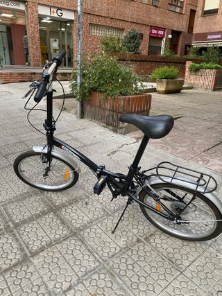 Bicicleta plegable negra