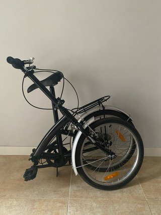 Bicicleta plegable negra