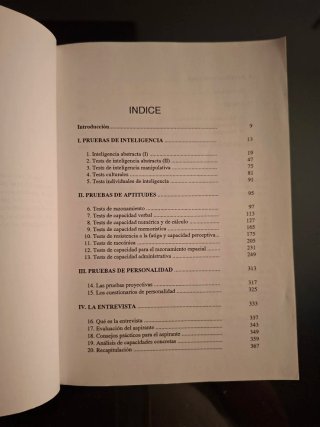 Cuestionario psicotécnico.