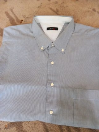 Camisa de manga larga a cuadros pequeños Talla 49