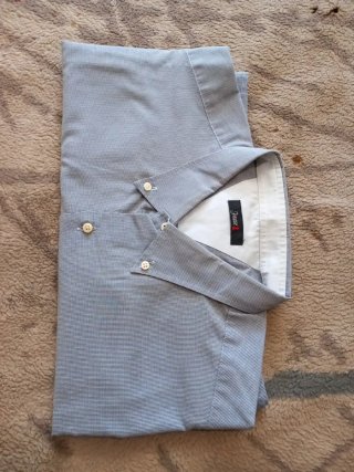 Camisa de manga larga a cuadros pequeños Talla 49