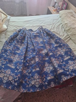 Traje de Fallera azul y multicolor
