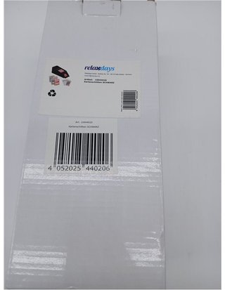 Relaxdays Repartidor Cartas - Dispensador para 4 Barajas - Accesorios Blackjack - Plástico - 10 x 10 x 25 cm - Negro
