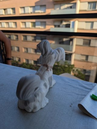 Figura Lladro Caniche Porcelana