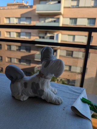 Figura Lladro Caniche Porcelana