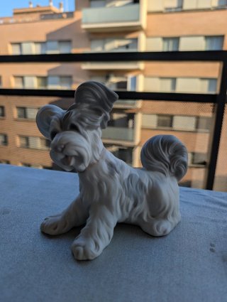 Figura Lladro Caniche Porcelana