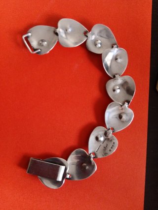 Pulsera Plata Ley Corazones y Flores