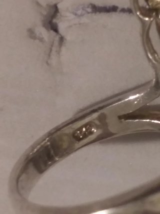 Conjunto Plata 925 Anillo,collar y Pendientes zafi