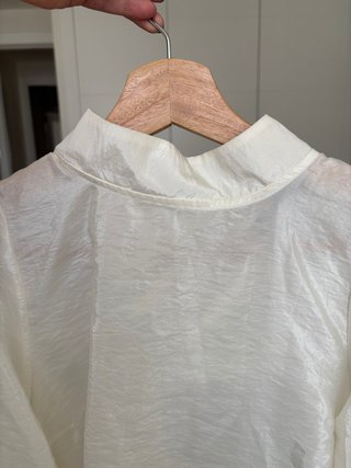 Blusa Zara Satinada Manga Abullonada M