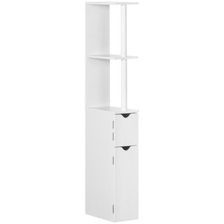 Colonna Bagno con 2 Ripiani e 2 Armadietti, Mobile