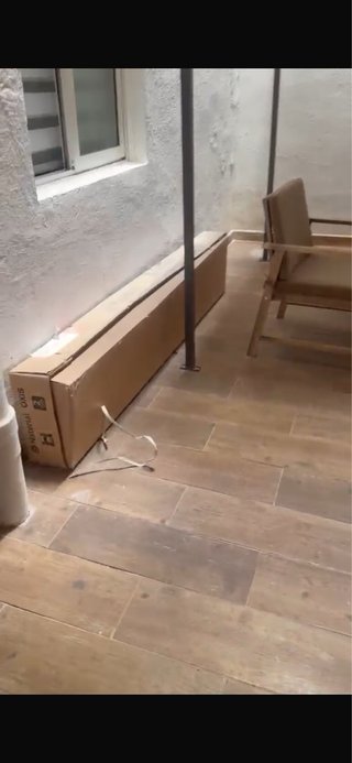 Estructura con cortina para terraza