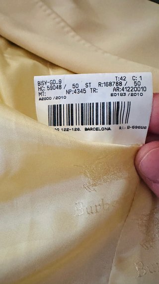 Americana Burberry talla 42