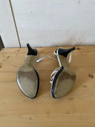 Sandali Y2K neri e argento vintage