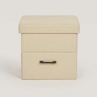Strelitzia - Pouf contenitore colore beige moderno · Tessuto