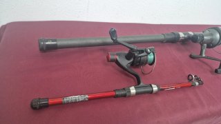 2 cañasde pescar