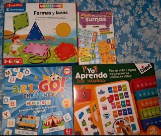 Lote 4 Juegos Educativos Clementoni Diset