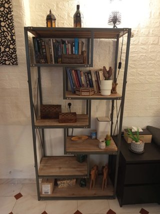 Mueble TV y Estantería Librería