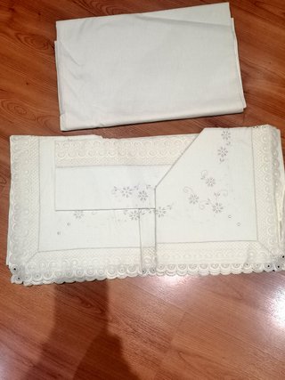 Juego Sábanas Viuda José Tolrá Crema 1.35