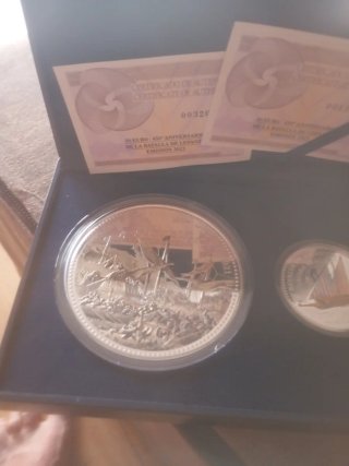 Conjunto monedas 50€ y 10€ Batalla Lepanto 2021