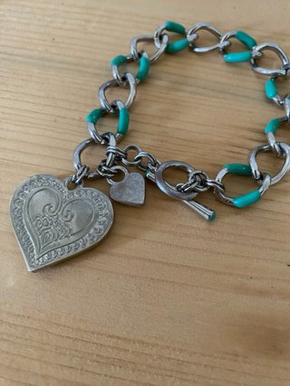 Braccialetto Hard Rock Cafe Cuore Argento Turchese