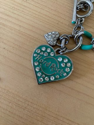 Braccialetto Hard Rock Cafe Cuore Argento Turchese