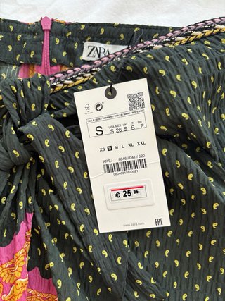 Mini Falda Estampada  Zara Talla S