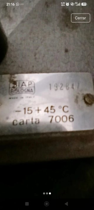 Termohigrógrafo SIAP Náutico Años 70