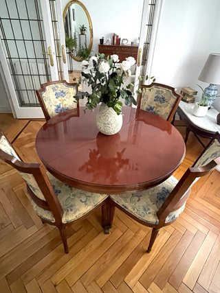 Conjunto mesa extensible y 6sillas comedor antigua