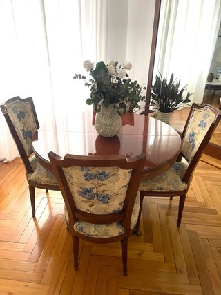 Conjunto mesa extensible y 6sillas comedor antigua