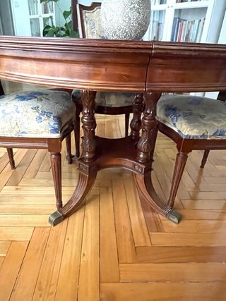 Conjunto mesa extensible y 6sillas comedor antigua