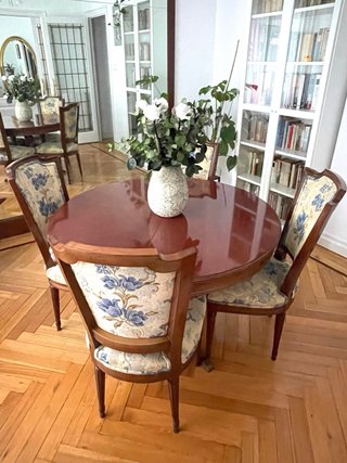 Conjunto mesa extensible y 6sillas comedor antigua