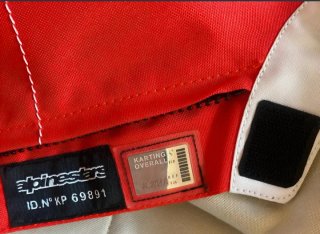Mono Karting Alpinestars Rojo Blanco talla 56: