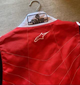 Mono Karting Alpinestars Rojo Blanco talla 56: