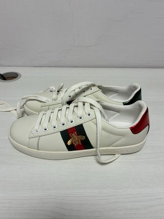 Zapatillas Gucci Ace Cuero Mujer