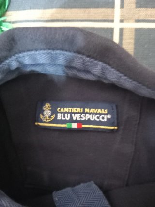 Polo blu manica lunga