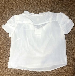 Blusa Sfera Blanca Talla M con Volantes