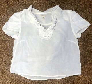 Blusa Sfera Blanca Talla M con Volantes
