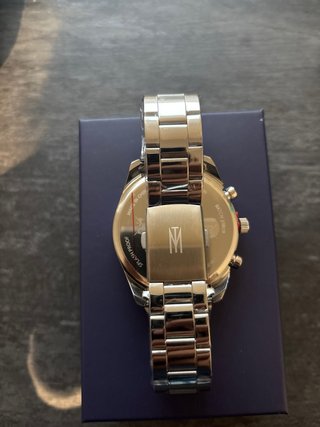 Reloj Hombre Dial Azul y Plata