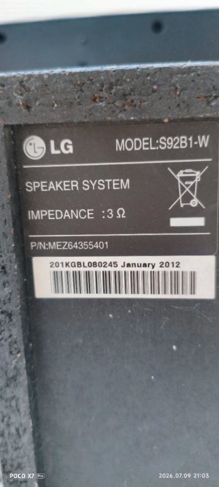 Sistema Sonido LG 3D