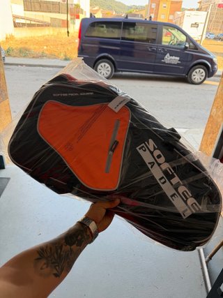 Paletero Softee Padel Negro Naranja