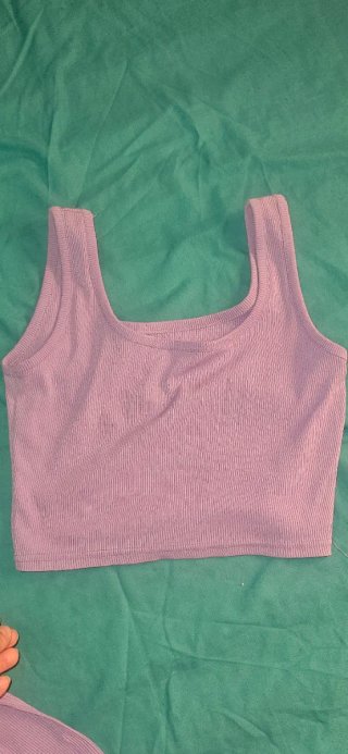 Conjunto lila top y pantalón