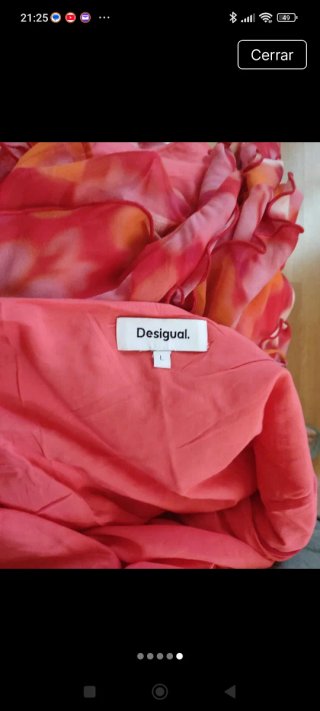 Vestido Desigual floral volantes