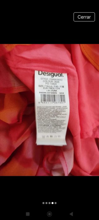 Vestido Desigual floral volantes