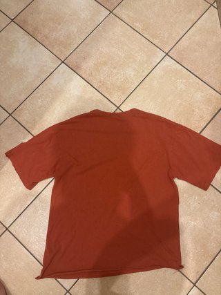 T-Shirt Stone Island Arancione effetto Vissuto