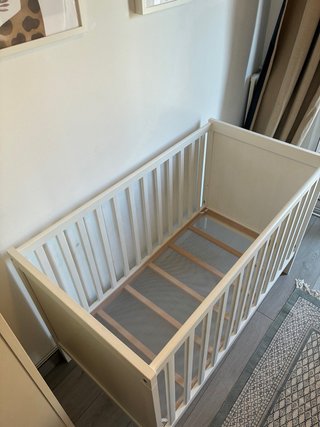 Cuna madera blanca + colchón